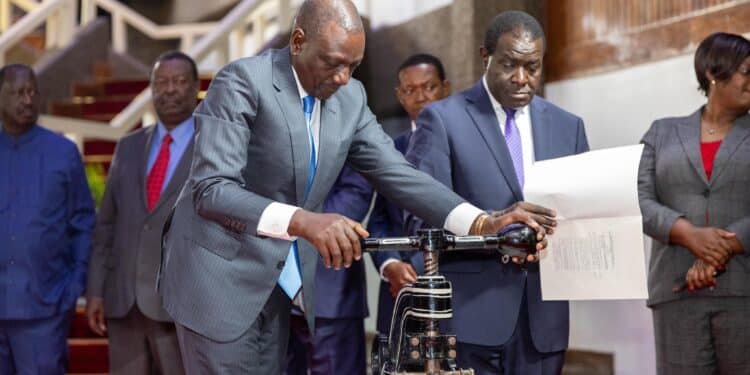 esident William Ruto assented to the Independent Electoral and Boundaries Commission (IEBC) Bill, the first of the nine products of the National Dialogue Committee (NADCO) Report.