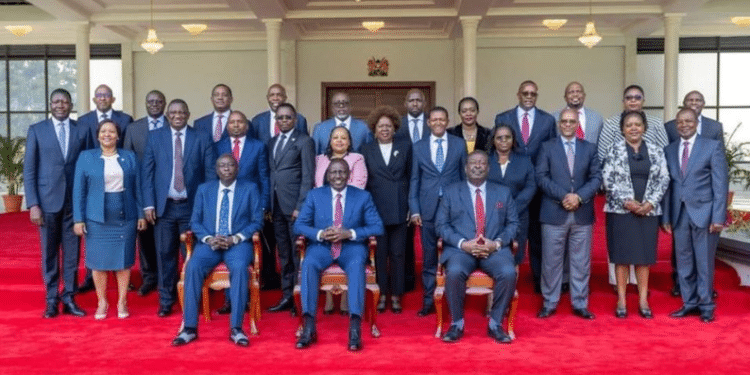 President William Ruto with members of his cabinet at State House, Nairobi. PHOTO/ courtesy