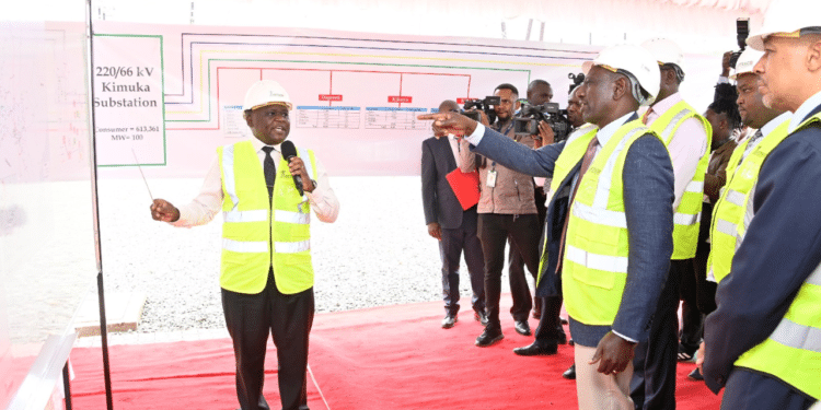 President William Ruto Commissioning Kimuka Power Sub Station, Kajiado West, Kajiado County. Photo/Ruto(X)