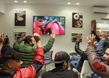 AFP - Libyan football fans watched the first home international match held in the country since 2014, played against Tunisia, at cafes in the eastern city of Benghazi