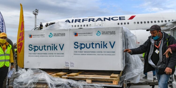 AFP | Russia's Sputnik V Covid-19 vaccines arrives in Tunisia's capital on March 9