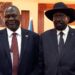 South Sudanese President Salva Kiir (R) dissolved parliament as part of a 2018 accord signed with ex-rival, Vice President Riek Machar (L) | AFP