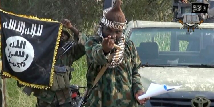 Shekau, seen here in a video, has been reported dead several times since the Nigerian jihadist insurgency began | AFP