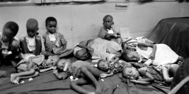 Biafran children were airlifted out of the region during the war | AFP