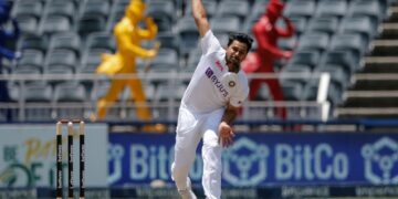 India's Shardul Thakur took a career-best 7-61 against South Africa at the Wanderers on Tuesday | AFP