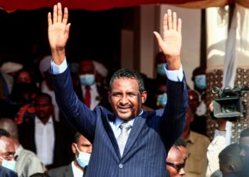 Mohamed Hamdan Daglo, widely known as Hemeti and who is number two in Sudan's ruling council, seen here in a October 2020 photograph, flew to neighboring Ethiopia Saturday amid border tensions | AFP