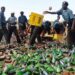 Hisbah religious police often destroy alcohol, as here in a previous crackdown | AFP