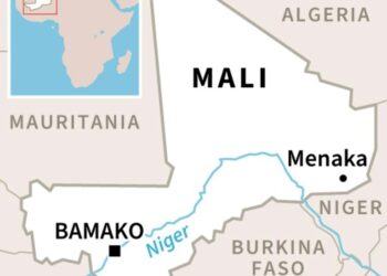 Map of Mali locating Menaka | AFP