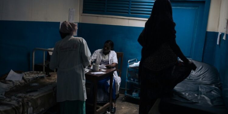 Haven: The women's health unit at Muheto, a village on the outskirts of Masisi Centre in North Kivu province | AFP