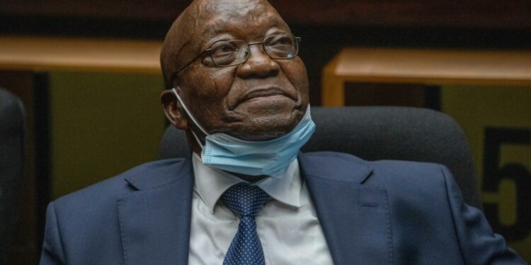 Zuma, pictured in court in January | AFP