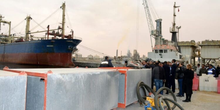 The crew of the stricken tanker had sought shelter off the Tunisian port of Gabes before going down in bad weather | AFP