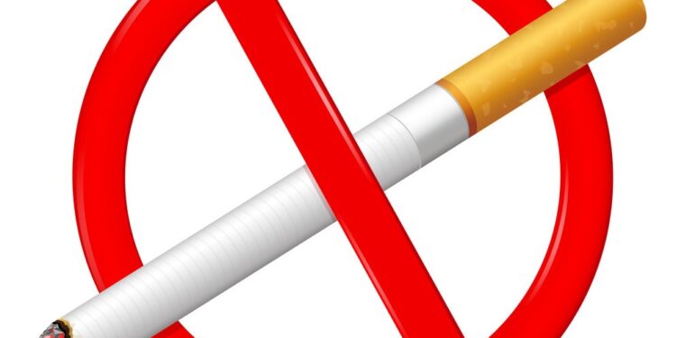 No smoking sign. Stop smoking symbol. Vector illustration.