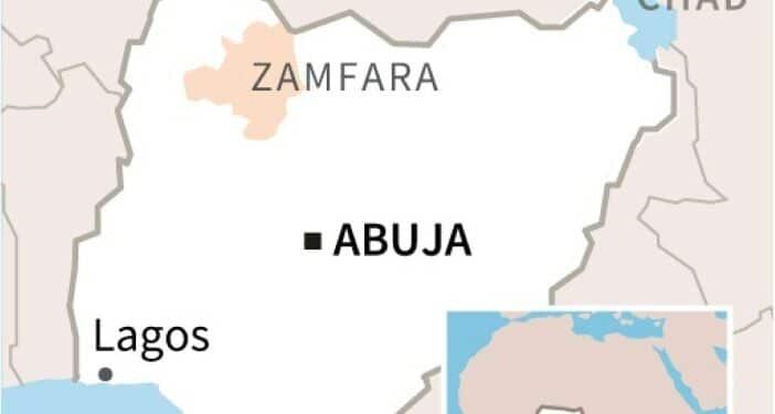 Map of Nigeria locating Zamfara state | AFP