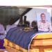 The coffin bearing the remains of slain cop Barack Onyango. Barack was Ida Odinga's bodyguard.PHOTO/Courtesy.