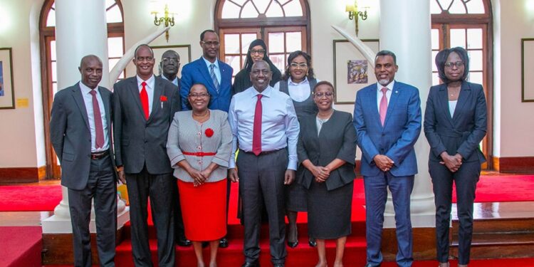 President William Ruto with IPOA members at State House Nairobi.Photo/State House Kenya.