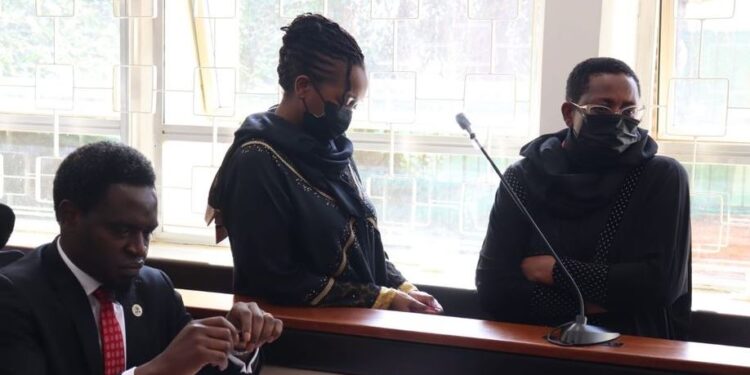 Mary Wambui and her daughter Purity Njoki during a past court session.Photo/Courtesy