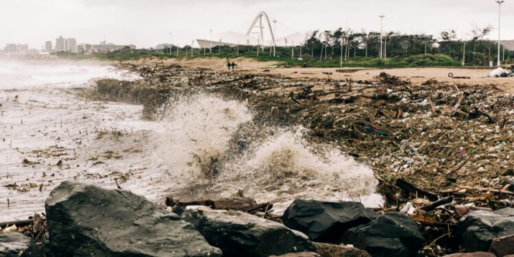 Following historic flooding in April 2022, South Africa's coastal city of Durban temporarily closed all beaches due to the detection of high levels of E.coli, a bacteria that can cause diarrhoea, fever and vomiting | AFP
