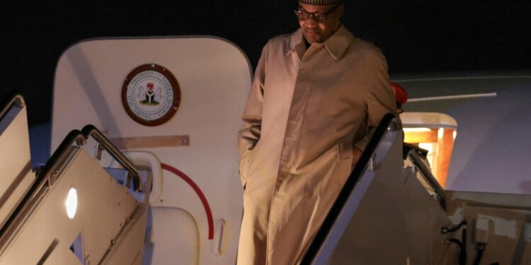 Nigerian President Muhammadu Buhari arrives at Joint Base Andrews on December 11, 2022 to attend the US-Africa Leaders' Summit | AFP