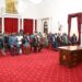 Presiding William Ruto with 30 MPs from the Jubilee party. PHOTO/COURTESY