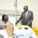 President Ruto has a light moment with a patient during the official opening of the AAR Hospital - Kiambu Road, Nairobi County.Photo/PCS