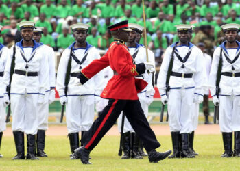 Kenya Defense Forces during a military parade during at a past Madaraka Day celebrations. PHOTO/COURTESY