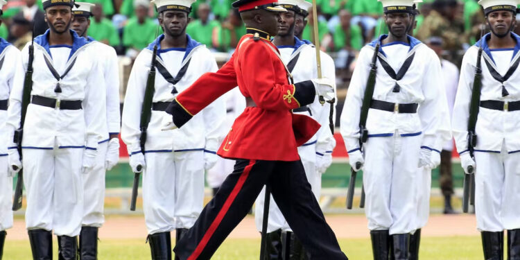 Kenya Defense Forces during a military parade during at a past Madaraka Day celebrations. PHOTO/COURTESY