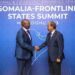 President William Ruto and his host President Hassan Sheikh Mohamud in Mogadishu.Photo/Courtesy