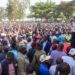 Azimio leader Raila Odinga speaks at a rally in Busia on Sunday.Photo/Courtesy