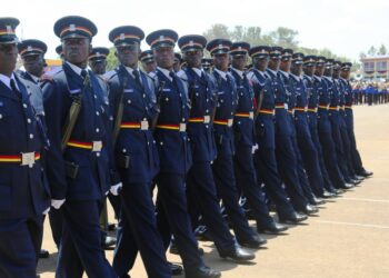 Police officers during a past ceremony.PHOTO/COURTESY