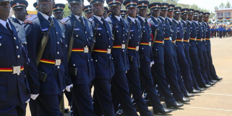 Police officers during a past ceremony.PHOTO/COURTESY
