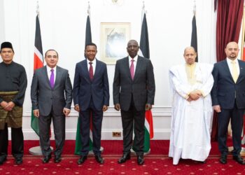President William Ruto with the new ambassadors at State House, Nairobi. Photo/Courtesy