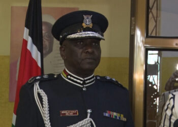 Douglas Kanja Kirocho takes oath of office as the new deputy Inspector-General of police.

Photo Courtesy