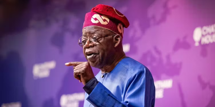 Bola Ahmed Tinubu speaking at a Chatham House event, London, in December 2022. Asiwaju Bola Ahmed Tinubu Facebook page