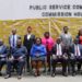 Members of the DPP selection panel after their swearing in on Monday at PSC Headquaters.Photo/PSC