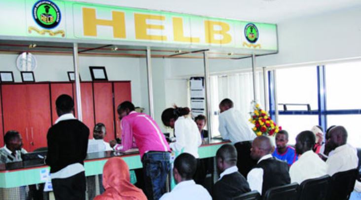 Students seeking services at the HELB offices.