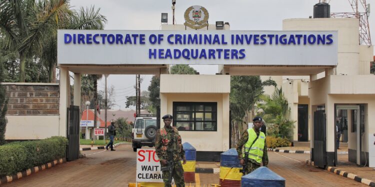 DCI POLICE officers have been jailed for receiving bribe. Police collect the body of the deceased pupil at Joy Gardens Primary School in Tena-Umoja.[Patrick Vidija, 