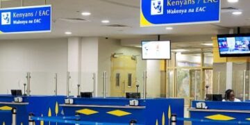A photo showing a section in the JKIA. The airport is mooting switching Solar energy.
