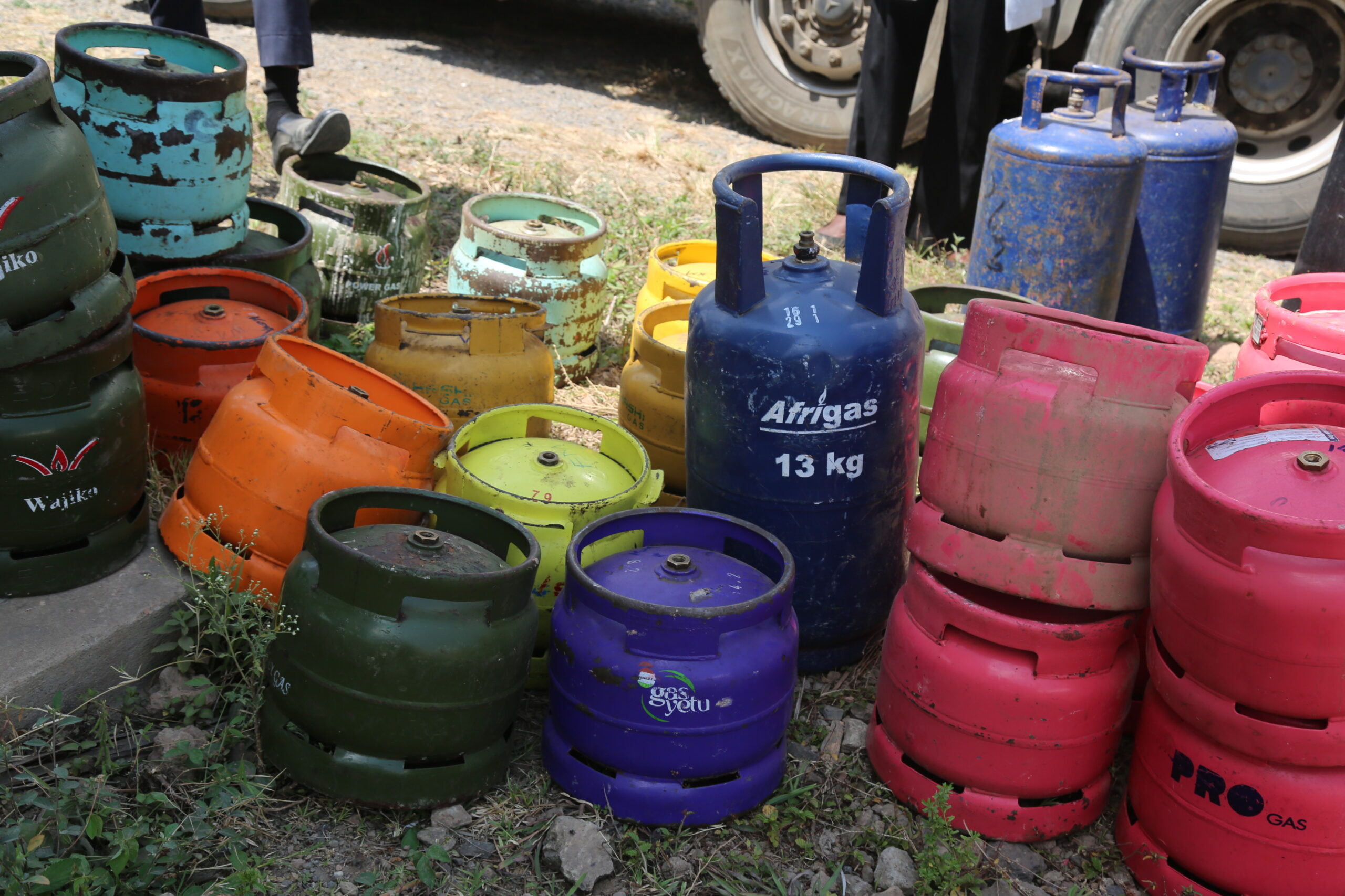 A photo showing some of the impounded gas cylinders following a raid by EPRA in Industria Area on September 6, 2023. 