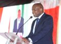 Trade Cabinet Secretary Moses Kuria speaks during the launch of Mama Pima oil dispensers on August 22, 2023.