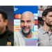 From left Barcelona Coach Xavi Hernandez, Manchester City coach Pep Guardiola and Bayern Leverkusen boss Xavi Alonso. The 3 coaches are unbeaten.