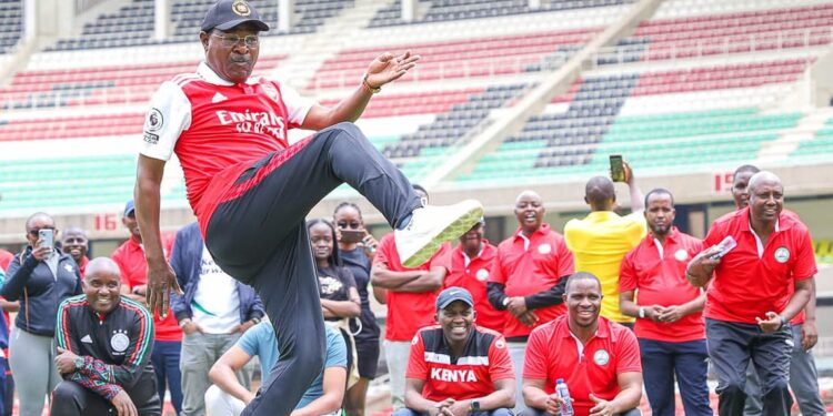 Speaker Moses Wetangula during Annual National Assembly Sports Day at Kasarani Stadium. PHOTO/Parliament.