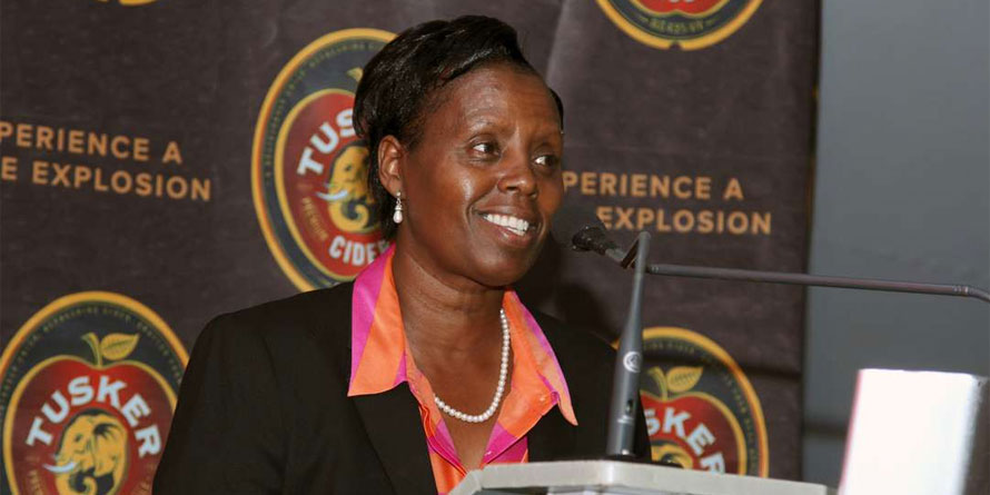 EABL Current CEO Jane Karuku in a press conference in 2022