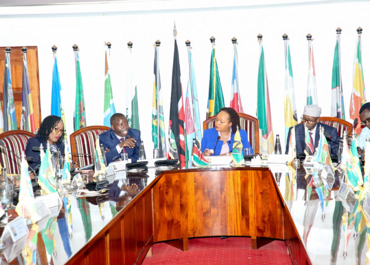 Kirinyaga Governor Ann Waiguru (center) chairs a Council of Governors meeting on October 2, 2023. 