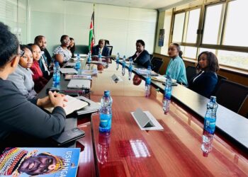 Moses Kuria meeting the Ushanga Kenya and Mastercard Representatives on Tuesday October 3 PHOTO/Moses Kuria