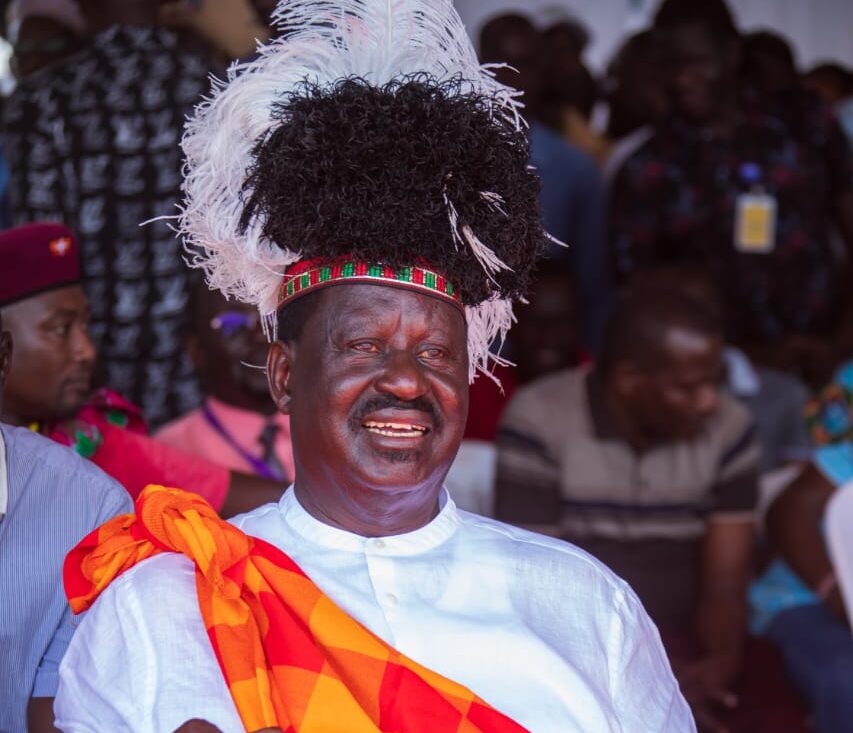 Opposition chief Raila Odinga during Turkana cultural festival. 