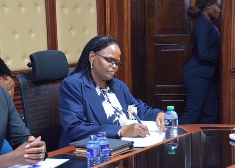 Chief Justice Martha Koome during a meeting on October 19, 2023. 