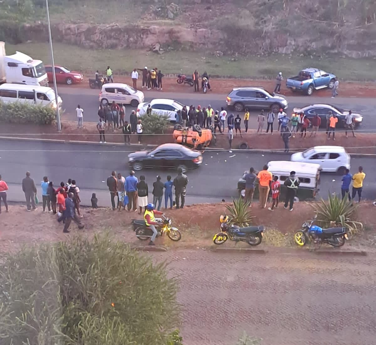 Photo of a minor accident along the southern bypass. PHOTO/Mark Masai.