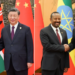 A collage of Chinese President Xi Jinping with his Kenyan counterpart William Ruto (left) and Ethiopian Prime Minister Abiy Ahmed.