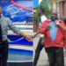 A photo collage of former NTV journalist Kimani Mbugua during his NTV days (left) and a screengrab of a video posted on October 14, 2023.