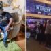 A photo collage of former Nairobi Governor Mike Sonko and a screengrab of a video showing him arriving a t a liqour store in Nairobi.